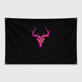 Флаг-баннер с принтом Deer в Екатеринбурге, 100% полиэстер | размер 67 х 109 см, плотность ткани — 95 г/м2; по краям флага есть четыре люверса для крепления | deer | minimalism | минимализм | олень