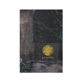 Обложка для паспорта матовая кожа с принтом Gazgolder в Екатеринбурге, натуральная матовая кожа | размер 19,3 х 13,7 см; прозрачные пластиковые крепления | Тематика изображения на принте: gazgolder | баста | вася вакуленко | газгольдер | клубаре | ноггано | сансара