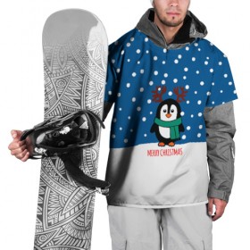 Накидка на куртку 3D с принтом Праздничный пингвинчик в Екатеринбурге, 100% полиэстер |  | Тематика изображения на принте: christmas | deer | new | pinguin | snow | snowflakes | winter | xmas | year | год | зима | новый | олень | пингвин | рождество | снег | снежинки