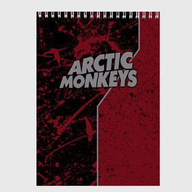 Скетчбук с принтом Arctic Monkeys в Екатеринбурге, 100% бумага
 | 48 листов, плотность листов — 100 г/м2, плотность картонной обложки — 250 г/м2. Листы скреплены сверху удобной пружинной спиралью | британская | гараж | группа | инди рок | метал | ню | постпанк | психоделический | рок | хай грин | электроник