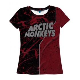 Женская футболка 3D с принтом Arctic Monkeys в Екатеринбурге, 100% полиэфир ( синтетическое хлопкоподобное полотно) | прямой крой, круглый вырез горловины, длина до линии бедер | британская | гараж | группа | инди рок | метал | ню | постпанк | психоделический | рок | хай грин | электроник