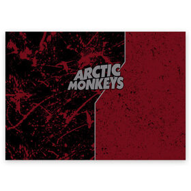 Поздравительная открытка с принтом Arctic Monkeys в Екатеринбурге, 100% бумага | плотность бумаги 280 г/м2, матовая, на обратной стороне линовка и место для марки
 | Тематика изображения на принте: британская | гараж | группа | инди рок | метал | ню | постпанк | психоделический | рок | хай грин | электроник