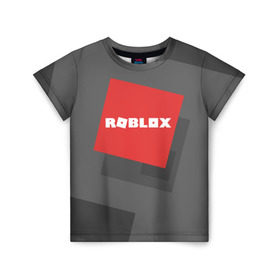 Детская футболка 3D с принтом ROBLOX в Екатеринбурге, 100% гипоаллергенный полиэфир | прямой крой, круглый вырез горловины, длина до линии бедер, чуть спущенное плечо, ткань немного тянется | block | lego | logo | minecraft | online | oof | quest | roblocks | roblockx | roblox | studio | блок | блоки | голова | игра | игры | квест | лего | лицо | лого | логотип | майнкрафт | онлайн | роблокс | символ | студия