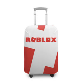 Чехол для чемодана 3D с принтом ROBLOX Red в Екатеринбурге, 86% полиэфир, 14% спандекс | двустороннее нанесение принта, прорези для ручек и колес | block | lego | logo | minecraft | online | oof | quest | roblocks | roblockx | roblox | studio | блок | блоки | голова | игра | игры | квест | лего | лицо | лого | логотип | майнкрафт | онлайн | роблокс | символ | студия