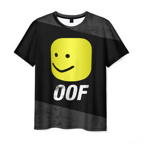 Мужская футболка 3D с принтом Roblox OOF Мем в Екатеринбурге, 100% полиэфир | прямой крой, круглый вырез горловины, длина до линии бедер | lego | logo | meme | memes | minecraft | oof | quest | roblocks | roblockx | roblox | studio | блок | блоки | голова | игра | игры | квест | лего | лицо | лого | логотип | майнкрафт | мем | мемы | онлайн | роблокс | студия