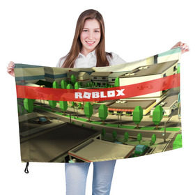 Флаг 3D с принтом ROBLOX City в Екатеринбурге, 100% полиэстер | плотность ткани — 95 г/м2, размер — 67 х 109 см. Принт наносится с одной стороны | lego | logo | meme | memes | minecraft | oof | quest | roblocks | roblockx | roblox | studio | блок | блоки | голова | игра | игры | квест | лего | лицо | лого | логотип | майнкрафт | мем | мемы | онлайн | роблокс | студия