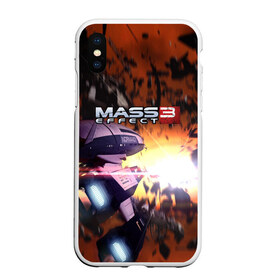 Чехол для iPhone XS Max матовый с принтом MASS EFFECT в Екатеринбурге, Силикон | Область печати: задняя сторона чехла, без боковых панелей | amdromeda initiative | andromeda | game | gun | hemet | n7 | rifle | ryder | soldier | space | star | weapon