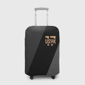 Чехол для чемодана 3D с принтом USYK 17 в Екатеринбурге, 86% полиэфир, 14% спандекс | двустороннее нанесение принта, прорези для ручек и колес | Тематика изображения на принте: 