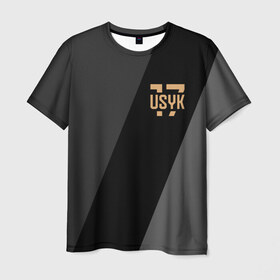 Мужская футболка 3D с принтом USYK 17 в Екатеринбурге, 100% полиэфир | прямой крой, круглый вырез горловины, длина до линии бедер | Тематика изображения на принте: 