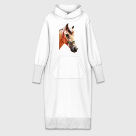 Платье удлиненное хлопок с принтом Лошадь в Екатеринбурге,  |  | абстракция | конь | лошадка | лошадь