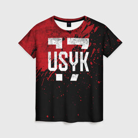 Женская футболка 3D с принтом USYK 17 Blood в Екатеринбурге, 100% полиэфир ( синтетическое хлопкоподобное полотно) | прямой крой, круглый вырез горловины, длина до линии бедер | Тематика изображения на принте: bellew | box | boxing | fight | mma | tony | ufc | ukraine | usyk | weight | белью | боец | бой | бокс | боксер | боксеры | вес | лого | логотип | мира | тони | тяжеловес | тяжелый | украина | украинец | усик | чемпион