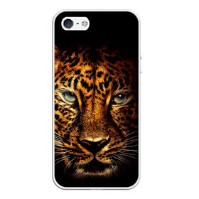 Чехол для iPhone 5/5S матовый с принтом Ягуар в Екатеринбурге, Силикон | Область печати: задняя сторона чехла, без боковых панелей | Тематика изображения на принте: гепард | кошка | леопард | охотник | тигр | хищник | ягуар