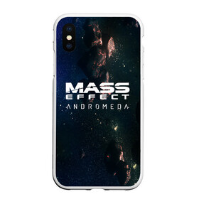 Чехол для iPhone XS Max матовый с принтом MASS EFFECT ANDROMEDA в Екатеринбурге, Силикон | Область печати: задняя сторона чехла, без боковых панелей | amdromeda initiative | andromeda | game | gun | hemet | n7 | rifle | ryder | soldier | space | star | weapon