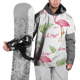 Накидка на куртку 3D с принтом Lil Peep pink flamingo в Екатеринбурге, 100% полиэстер |  | Тематика изображения на принте: benz truck | girls. pink | gustav hr | hip hop | lil | lil peep | peep | rap | лил | лилпип | листья | пальма | пальмы | пип | розовый | рэп | фламинго | хип хоп | эмо | эмо реп