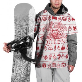 Накидка на куртку 3D с принтом Новогодний Queen в Екатеринбурге, 100% полиэстер |  | Тематика изображения на принте: 