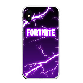 Чехол для iPhone XS Max матовый с принтом FORTNITE STORM в Екатеринбурге, Силикон | Область печати: задняя сторона чехла, без боковых панелей | Тематика изображения на принте: 2019 | armor | armour | battle royale | cybersport | esport | fortnite | game | llama | logo | storm | батл рояль | броня | буря | игра | киберспорт | лама | молнии | молния | разряд | симулятор строительства | строительство | ток | фиолето