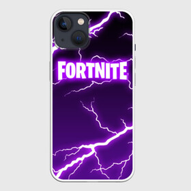 Чехол для iPhone 13 с принтом FORTNITE STORM | ФОРТНАЙТ СЕРДЦЕ в Екатеринбурге,  |  | 2019 | armor | armour | battle royale | cybersport | esport | fortnite | game | llama | logo | storm | батл рояль | броня | буря | игра | киберспорт | лама | молнии | молния | разряд | симулятор строительства | строительство | ток | фиолето