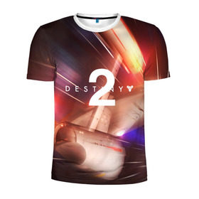 Мужская футболка 3D спортивная с принтом Destiny 2 в Екатеринбурге, 100% полиэстер с улучшенными характеристиками | приталенный силуэт, круглая горловина, широкие плечи, сужается к линии бедра | Тематика изображения на принте: 