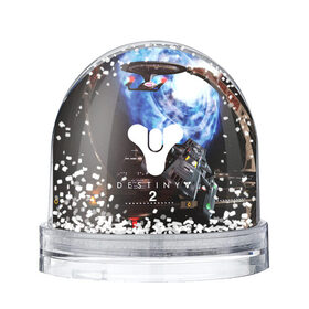 Снежный шар с принтом DESTINY 2 в Екатеринбурге, Пластик | Изображение внутри шара печатается на глянцевой фотобумаге с двух сторон | action | destiny | destiny 2 | fantasy | game | hunter | online | titan | traveller | warlock | игры | космос | шутер