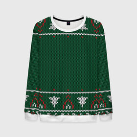 Мужской свитшот 3D с принтом Ugly Sweater в Екатеринбурге, 100% полиэстер с мягким внутренним слоем | круглый вырез горловины, мягкая резинка на манжетах и поясе, свободная посадка по фигуре | Тематика изображения на принте: 