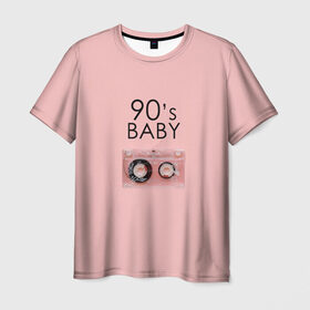 Мужская футболка 3D с принтом 90-е в Екатеринбурге, 100% полиэфир | прямой крой, круглый вырез горловины, длина до линии бедер | mtv | music | детство | дискотека | кассета | музыка | перестройка | ретро | ссср
