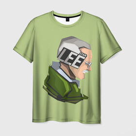 Мужская футболка 3D с принтом STAN LEE. в Екатеринбурге, 100% полиэфир | прямой крой, круглый вырез горловины, длина до линии бедер | marvel | знаменитость | личность | паук | портрет | рисунок | стэн ли | текстура | человек