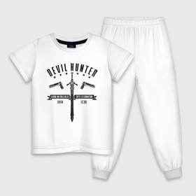 Детская пижама хлопок с принтом Devil hunter в Екатеринбурге, 100% хлопок |  брюки и футболка прямого кроя, без карманов, на брюках мягкая резинка на поясе и по низу штанин
 | 