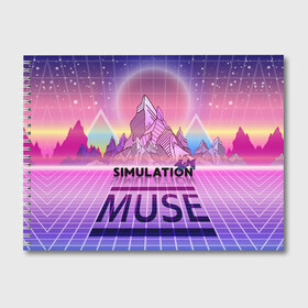 Альбом для рисования с принтом Simulation Theory Muse в Екатеринбурге, 100% бумага
 | матовая бумага, плотность 200 мг. | matthew bellamy | muse | simulation theory | мьюз | мэт бэллами | мэтью беллами