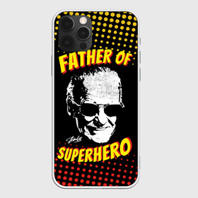 Чехол для iPhone 12 Pro с принтом Stan Lee: Father of Superhero в Екатеринбурге, силикон | область печати: задняя сторона чехла, без боковых панелей | avengers | father | hero | hulk | iron | lee | man | stan | stan lee | stanlee | superhero | thor | анти | герой | железный | комиксы | лии | мстители | отец | стен | стенли | стэн ли | супер | супергероев | тор | халк | человек