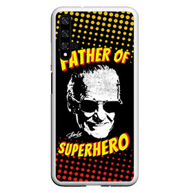 Чехол для Honor 20 с принтом Stan Lee Father of Superhero в Екатеринбурге, Силикон | Область печати: задняя сторона чехла, без боковых панелей | avengers | father | hero | hulk | iron | lee | man | stan | stan lee | stanlee | superhero | thor | анти | герой | железный | комиксы | лии | мстители | отец | стен | стенли | стэн ли | супер | супергероев | тор | халк | человек