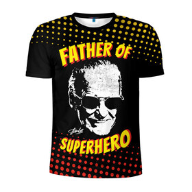 Мужская футболка 3D спортивная с принтом Stan Lee: Father of Superhero в Екатеринбурге, 100% полиэстер с улучшенными характеристиками | приталенный силуэт, круглая горловина, широкие плечи, сужается к линии бедра | avengers | father | hero | hulk | iron | lee | man | stan | stan lee | stanlee | superhero | thor | анти | герой | железный | комиксы | лии | мстители | отец | стен | стенли | стэн ли | супер | супергероев | тор | халк | человек