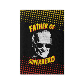 Обложка для паспорта матовая кожа с принтом Stan Lee: Father of Superhero в Екатеринбурге, натуральная матовая кожа | размер 19,3 х 13,7 см; прозрачные пластиковые крепления | Тематика изображения на принте: avengers | father | hero | hulk | iron | lee | man | stan | stan lee | stanlee | superhero | thor | анти | герой | железный | комиксы | лии | мстители | отец | стен | стенли | стэн ли | супер | супергероев | тор | халк | человек