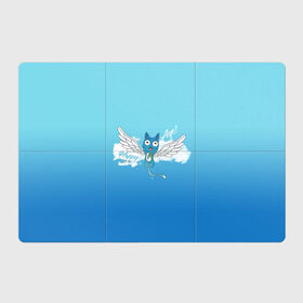 Магнитный плакат 3Х2 с принтом Happy Aye! (Fairy Tail) в Екатеринбурге, Полимерный материал с магнитным слоем | 6 деталей размером 9*9 см | anime | blue | cat | fairy tail | happy | аниме | кот | кошка | синий | хвост феи | хэппи