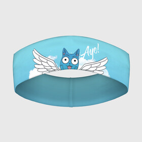 Повязка на голову 3D с принтом Happy Aye (Fairy Tail) в Екатеринбурге,  |  | anime | blue | cat | fairy tail | happy | аниме | кот | кошка | синий | хвост феи | хэппи