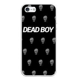 Чехол для iPhone 5/5S матовый с принтом Bones Deadboy в Екатеринбурге, Силикон | Область печати: задняя сторона чехла, без боковых панелей | Тематика изображения на принте: bones | boy | dead | deadboy | elmo | hdmi | hip | hop | kennedy | metal | rap | rapper | scream | sesh | seshollowaterboyz | skull | team | кеннеди | кости | костя | метал | рэп | рэпер | сеш | скрим | сэш | хип | хоп | череп | элмо