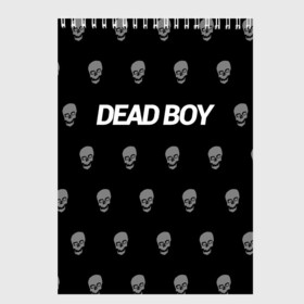 Скетчбук с принтом Bones Deadboy в Екатеринбурге, 100% бумага
 | 48 листов, плотность листов — 100 г/м2, плотность картонной обложки — 250 г/м2. Листы скреплены сверху удобной пружинной спиралью | bones | boy | dead | deadboy | elmo | hdmi | hip | hop | kennedy | metal | rap | rapper | scream | sesh | seshollowaterboyz | skull | team | кеннеди | кости | костя | метал | рэп | рэпер | сеш | скрим | сэш | хип | хоп | череп | элмо