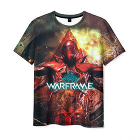 Мужская футболка 3D с принтом Warframe #3 в Екатеринбурге, 100% полиэфир | прямой крой, круглый вырез горловины, длина до линии бедер | prime | warframe | варфрейм | прайм | сталкер.
