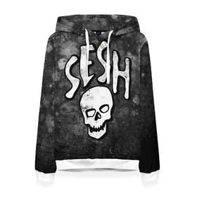 Женская толстовка 3D с принтом SESH Team (Bones) в Екатеринбурге, 100% полиэстер  | двухслойный капюшон со шнурком для регулировки, мягкие манжеты на рукавах и по низу толстовки, спереди карман-кенгуру с мягким внутренним слоем. | bones | boy | dead | deadboy | elmo | hdmi | hip | hop | kennedy | metal | rap | rapper | scream | sesh | seshollowaterboyz | skull | team | кеннеди | кости | костя | метал | рэп | рэпер | сеш | скрим | сэш | хип | хоп | череп | элмо