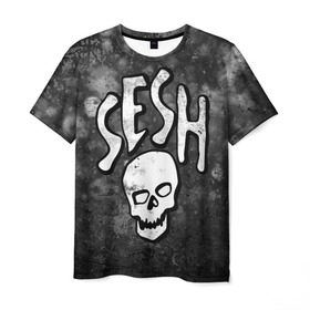 Мужская футболка 3D с принтом SESH Team (Bones) в Екатеринбурге, 100% полиэфир | прямой крой, круглый вырез горловины, длина до линии бедер | bones | boy | dead | deadboy | elmo | hdmi | hip | hop | kennedy | metal | rap | rapper | scream | sesh | seshollowaterboyz | skull | team | кеннеди | кости | костя | метал | рэп | рэпер | сеш | скрим | сэш | хип | хоп | череп | элмо