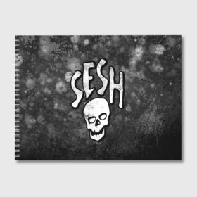 Альбом для рисования с принтом SESH Team (Bones) в Екатеринбурге, 100% бумага
 | матовая бумага, плотность 200 мг. | bones | boy | dead | deadboy | elmo | hdmi | hip | hop | kennedy | metal | rap | rapper | scream | sesh | seshollowaterboyz | skull | team | кеннеди | кости | костя | метал | рэп | рэпер | сеш | скрим | сэш | хип | хоп | череп | элмо