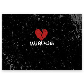 Поздравительная открытка с принтом XXXTentacion Red Broken Heart в Екатеринбурге, 100% бумага | плотность бумаги 280 г/м2, матовая, на обратной стороне линовка и место для марки
 | Тематика изображения на принте: broken | dead | heart | king | legend | music | rap | rapper | red | revenge | rip | xtentation | xxtennation | xxx | xxxtentacion | красное | мертв | музыка | память | разбитое | репер | рип | рэп | сердце | тентасьон | умер