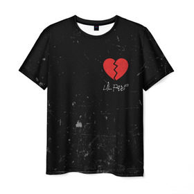 Мужская футболка 3D с принтом Lil Peep Broken Heart в Екатеринбурге, 100% полиэфир | прямой крой, круглый вырез горловины, длина до линии бедер | broken | dead | heart | lil | lil peep | lilpeep | music | peep | pump | rap | rapper | red | rip | густав | красное | лил | лил пип | лилпип | мертв | память | пип | разбитое | рип | рэп | рэпер | сердечко | сердце | умер | эмо