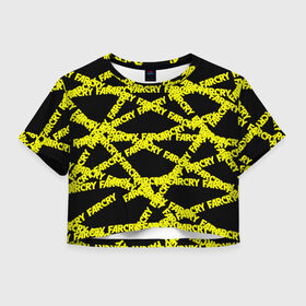 Женская футболка Cropp-top с принтом Pop art Far Cry в Екатеринбурге, 100% полиэстер | круглая горловина, длина футболки до линии талии, рукава с отворотами | 
