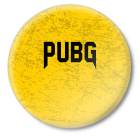 Значок с принтом PUBG в Екатеринбурге,  металл | круглая форма, металлическая застежка в виде булавки | Тематика изображения на принте: 