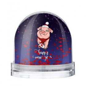 Водяной шар с принтом Happy New Year! в Екатеринбурге, Пластик | Изображение внутри шара печатается на глянцевой фотобумаге с двух сторон | 