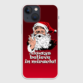 Чехол для iPhone 13 mini с принтом Всегда верь в чудо в Екатеринбурге,  |  | creative | design | holiday | merry christmas | russia | style | дизайн | креатив | новый год | праздник | рождество | россия | чудо