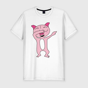 Мужская футболка премиум с принтом DAB Pig в Екатеринбурге, 92% хлопок, 8% лайкра | приталенный силуэт, круглый вырез ворота, длина до линии бедра, короткий рукав | 