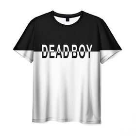 Мужская футболка 3D с принтом DEAD BOY   BONES в Екатеринбурге, 100% полиэфир | прямой крой, круглый вырез горловины, длина до линии бедер | bones | cloudrap | dead | deadboy | logo | music | rap | sesh | боунс | клаудреп | кости | лого | музыка | реп