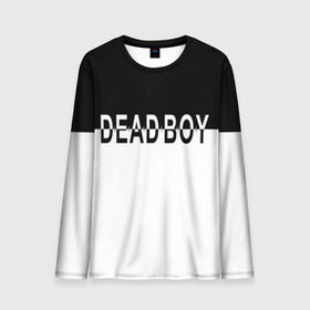 Мужской лонгслив 3D с принтом DEAD BOY   BONES в Екатеринбурге, 100% полиэстер | длинные рукава, круглый вырез горловины, полуприлегающий силуэт | bones | cloudrap | dead | deadboy | logo | music | rap | sesh | боунс | клаудреп | кости | лого | музыка | реп