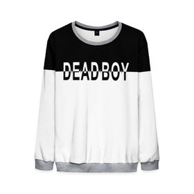 Мужской свитшот 3D с принтом DEAD BOY   BONES в Екатеринбурге, 100% полиэстер с мягким внутренним слоем | круглый вырез горловины, мягкая резинка на манжетах и поясе, свободная посадка по фигуре | bones | cloudrap | dead | deadboy | logo | music | rap | sesh | боунс | клаудреп | кости | лого | музыка | реп